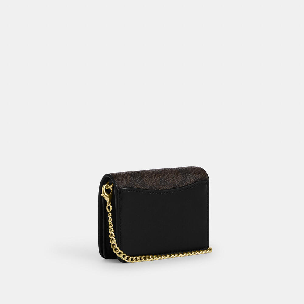 Coach Mini 🆕 Wallet On A Chain In Signature Canvas - Picture 7 of 8